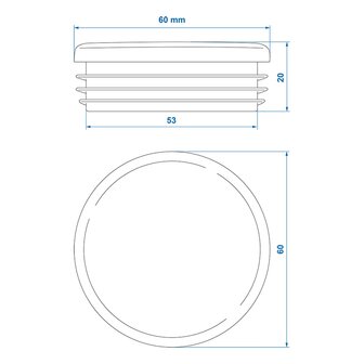 Inslagdop dia 60mm x10 stuks