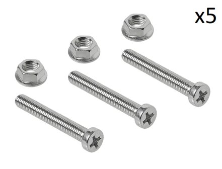 Schroevenset M8 6-delig voor stekkerdoos x5 stuks