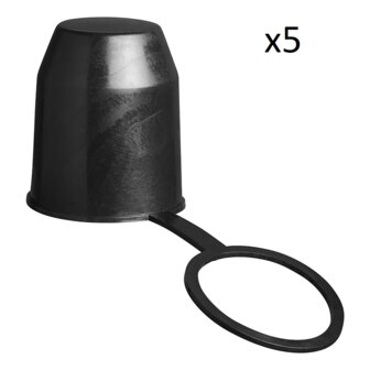 Trekhaakdop kunststof met ring x5 stuks