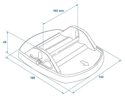 Stabilisatievoeten met metalen pen - set van 4 stuks