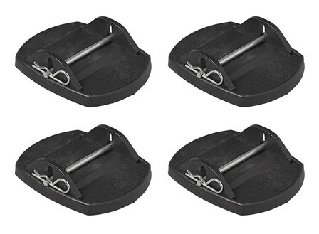 Stabilisatievoeten met metalen pen - set van 4 stuks