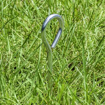 Tentharing 19cm aluminium met oog x10 stuks
