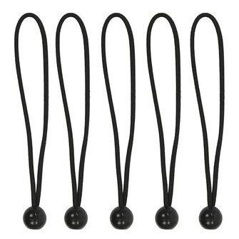 Tentspanner elastisch 25cm met plastic bal - set van 5 stuks