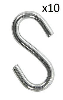 S-haak  dia 3mm 2,9x1,3cm&nbsp;x10 stuks