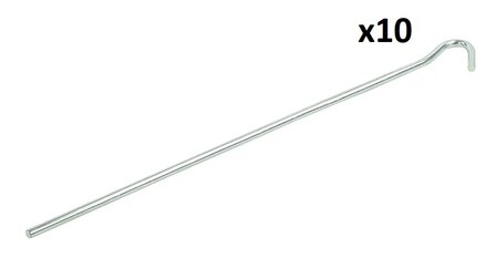 Tentharing 25cm metaal met open oog x10 stuks