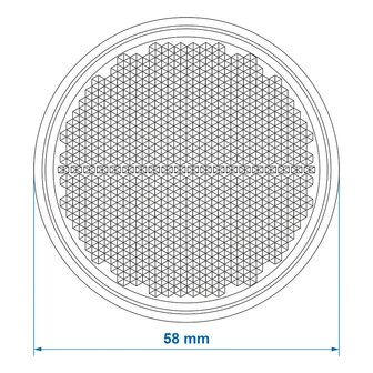 Reflector rood 58mm zelfklevend met grondplaat x5 stuks