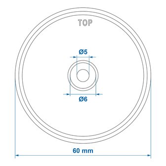 Reflector rood 60mm schroefbevestiging x5 stuks