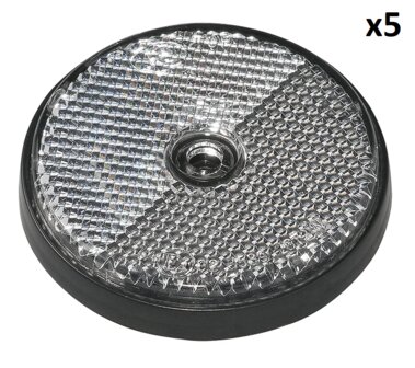 Reflector wit 60mm schroefbevestiging x5 stuks