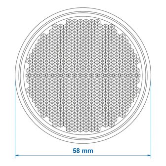 Reflector wit 58mm zelfklevend met grondplaat x5 stuks