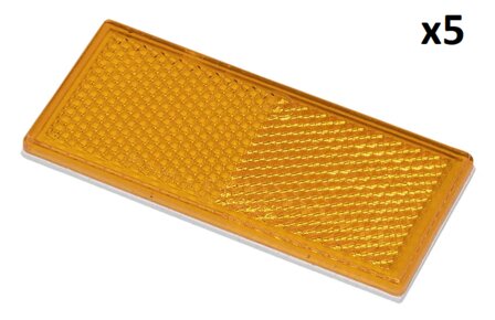 Reflector oranje 82x36mm zelfklevend x5 stuks