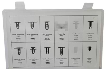Bekleding clips assortiment Fiat 308-delige