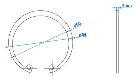 Seegerring diameter 60mm x10 stuks