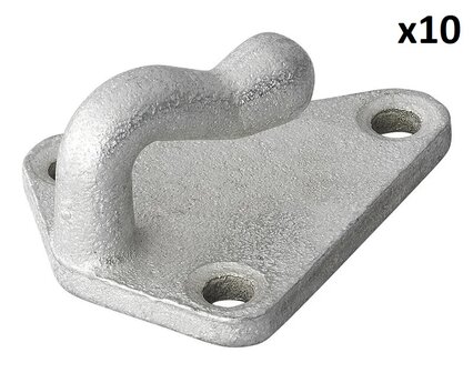 Touwhaak metaal 40x45mm x10 stuks