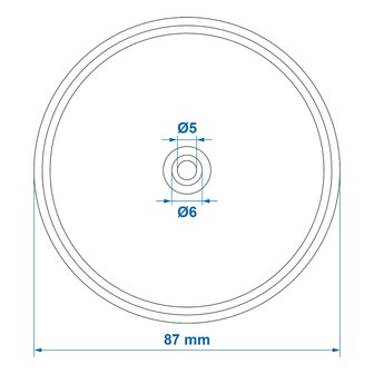 Reflector wit 80mm schroefbevestiging x10 stuks