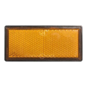 Reflector oranje 85x39mm zelfklevend met grondplaat x10 stuks