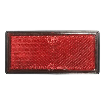 Reflector rood 85x39mm zelfklevend met grondplaat x10 stuks
