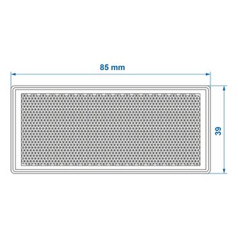 Reflector wit 85x39mm zelfklevend met grondplaat x10 stuks