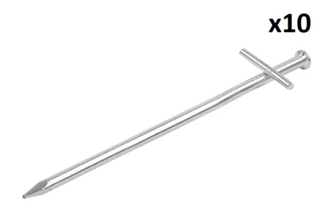 Rotspen 17cm metaal met aangelaste dwarspen x10 stuks