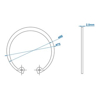 Seegerring diameter 72mm x10 stuks