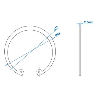 Seegerring diameter 80mm x10 stuks