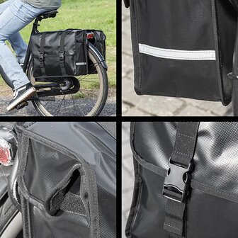 Fietstas dubbel 40L waterdicht