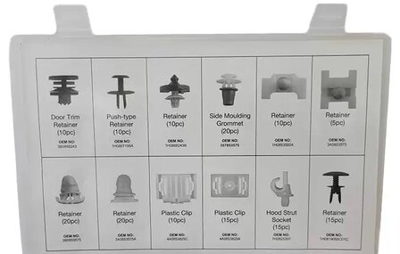 Bekleding clips assortiment Audi 160-delige