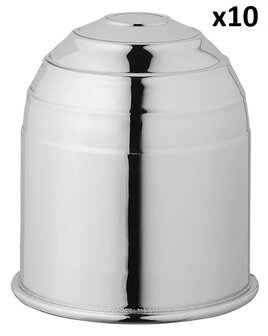 Trekhaakdop chroom x10 stuks