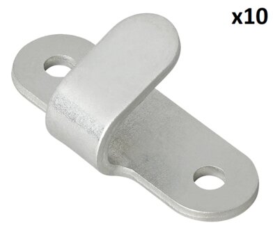 Touwhaak metaal 65x27mm gebogen x10 stuks
