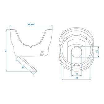 Stekkerhouder x10 stuks