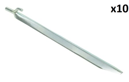 Tentharing 30cm metaal met haak x10 stuks