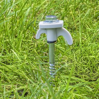 Tentharing 20cm metaal schroefbaar met kunststof haak x10 stuks