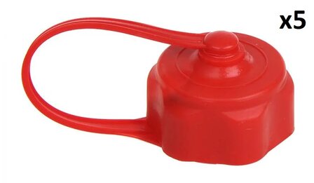 Dop met band voor jerrycan 5L en 10L x5 stuks