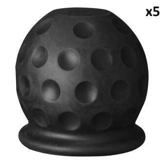 Trekhaakdop Golfbal zwart x5 stuks
