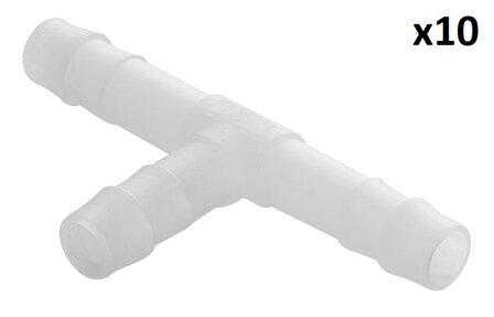 Slangtule T-stuk 8mm x10 stuks