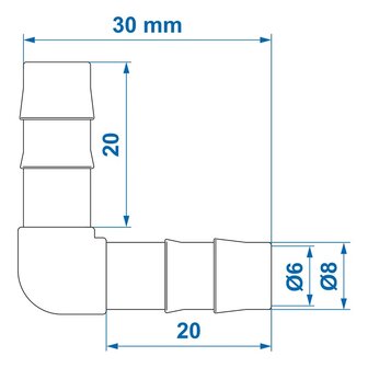 Slangtule haaks 8mm x10 stuks