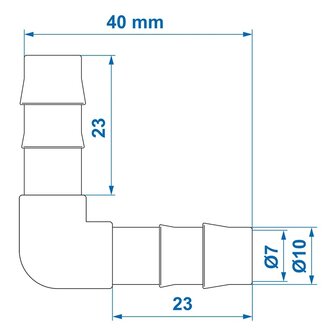 Slangtule haaks 10mm x10 stuks