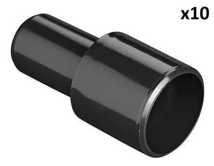 Afvoerbuis overgangsstuk dia 28 mm naar dia 19 mm PE zwart x5 stuks