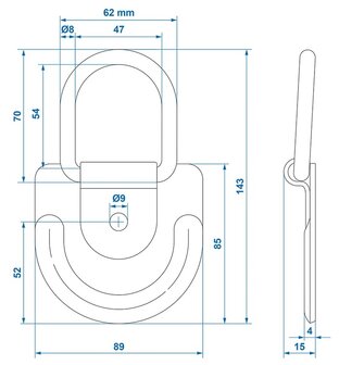 Sjoroog 89 x 85 mm x10 stuks