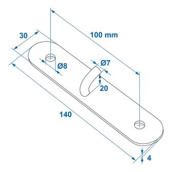Tegenstuk voor spansluiting rond x5 stuks
