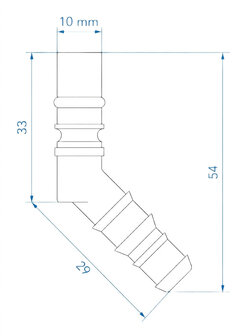 Slangtule met O-ring voor 10/12 mm slangen rood x5 stuks