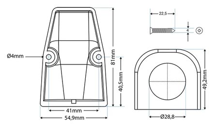 Opbouw- installatieframe enkelvoudig x5 stuks