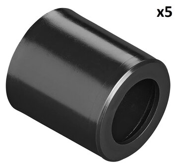 Afvoerbuis reduceerstuk dia 28 mm naar dia 17 mm PE zwart x5 stuks