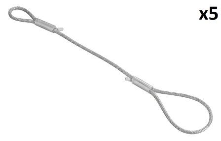 Losbreekkabel 40 cm met lussen x5 stuks