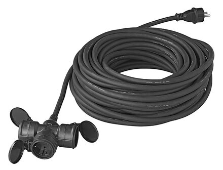 Stekkerdoos Schuko 3-voudig 25M 3x 2,5 mm&sup2;