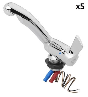 Mengkraan Keramik Style 12V diameter 33 mm chroom x5 stuks