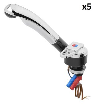 Mengkraan Keramik Deluxe diameter 27 mm chroom/zwart x5 stuks