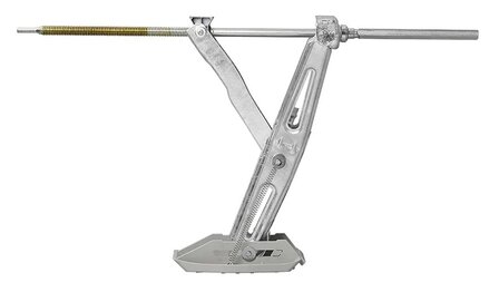 Caravanhoeksteun 1000kg 605x280mm H:470mm incl. stabilisatievoet en verlengd uitdraaimechanisme