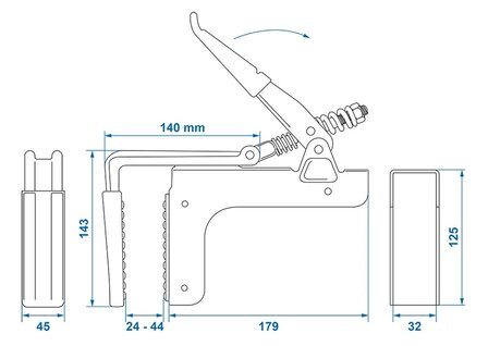 Klem voor cargoplank