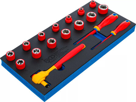 VDE-dopsleutel- en schroevendraaierset 10 mm (3/8) 17-dlg