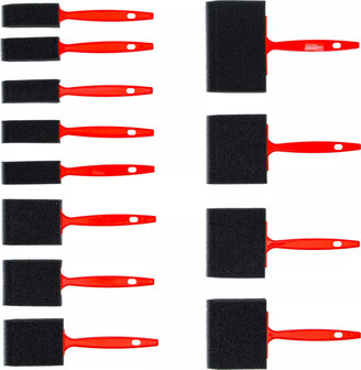 Schuim / spons penselenset 12-dlg